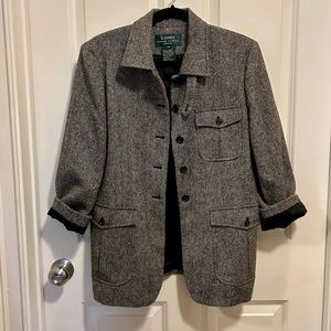 RL NEW Tweed Button Up Coat
